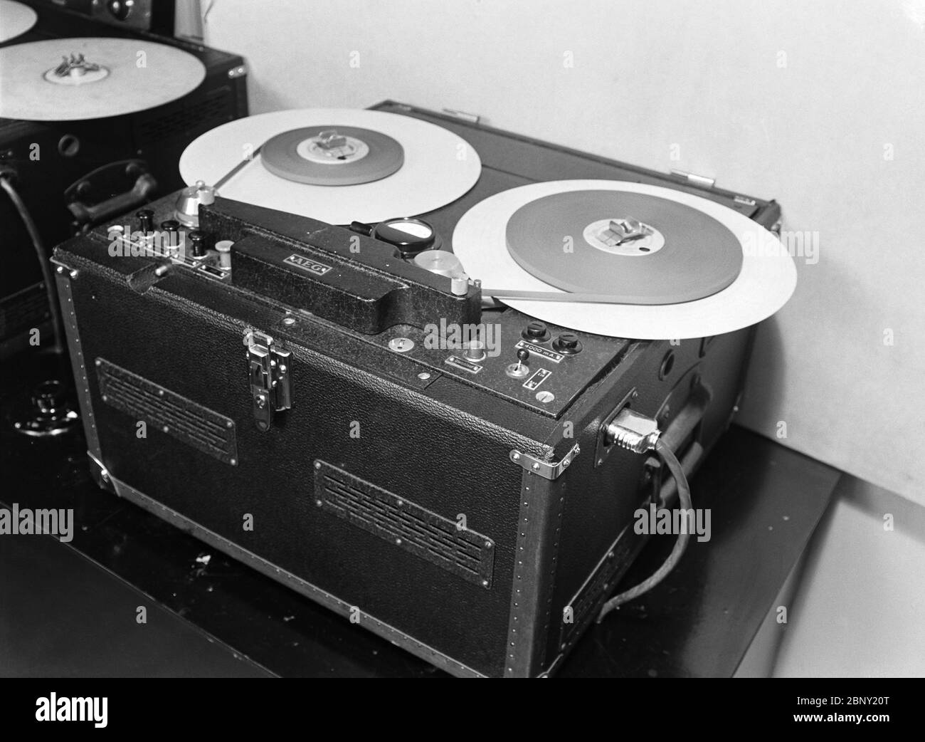 AEG tape recorder by Archives of the Finnish Broadcasting Company Yle Stock Photo