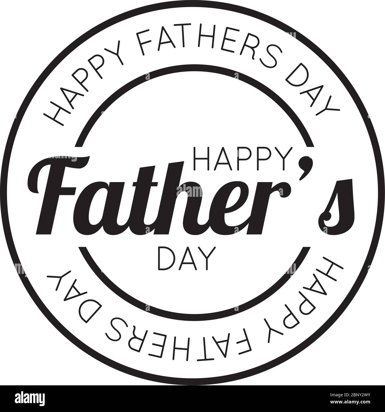 happy fathers day seal line style icon Stock Vector Image & Art - Alamy