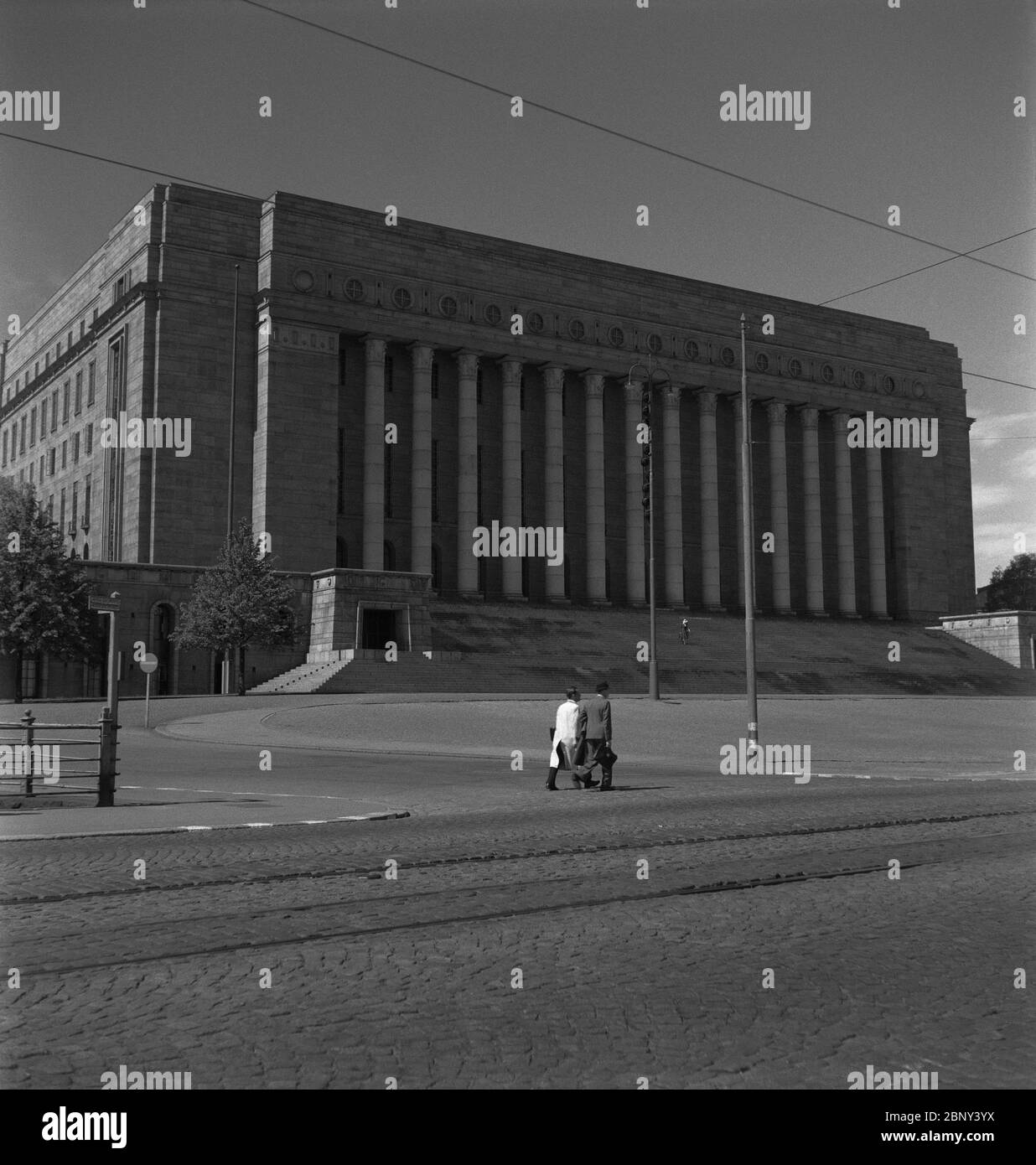 The Parliament House of Finland, 1945 by Archives of the Finnish Broadcasting Company Yle Stock Photo
