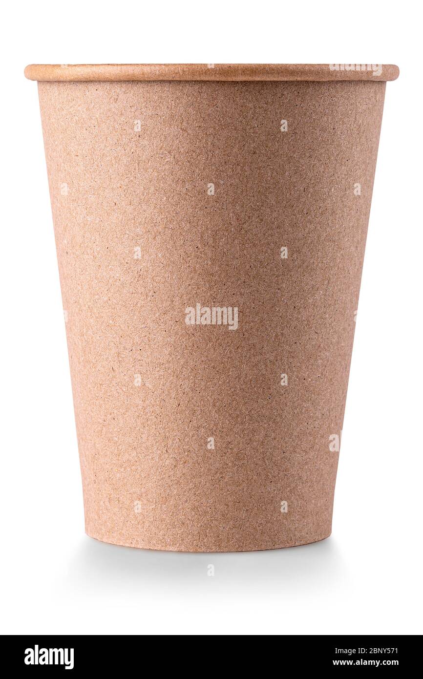 The empty paper coffee cup on white background Stock Photo - Alamy