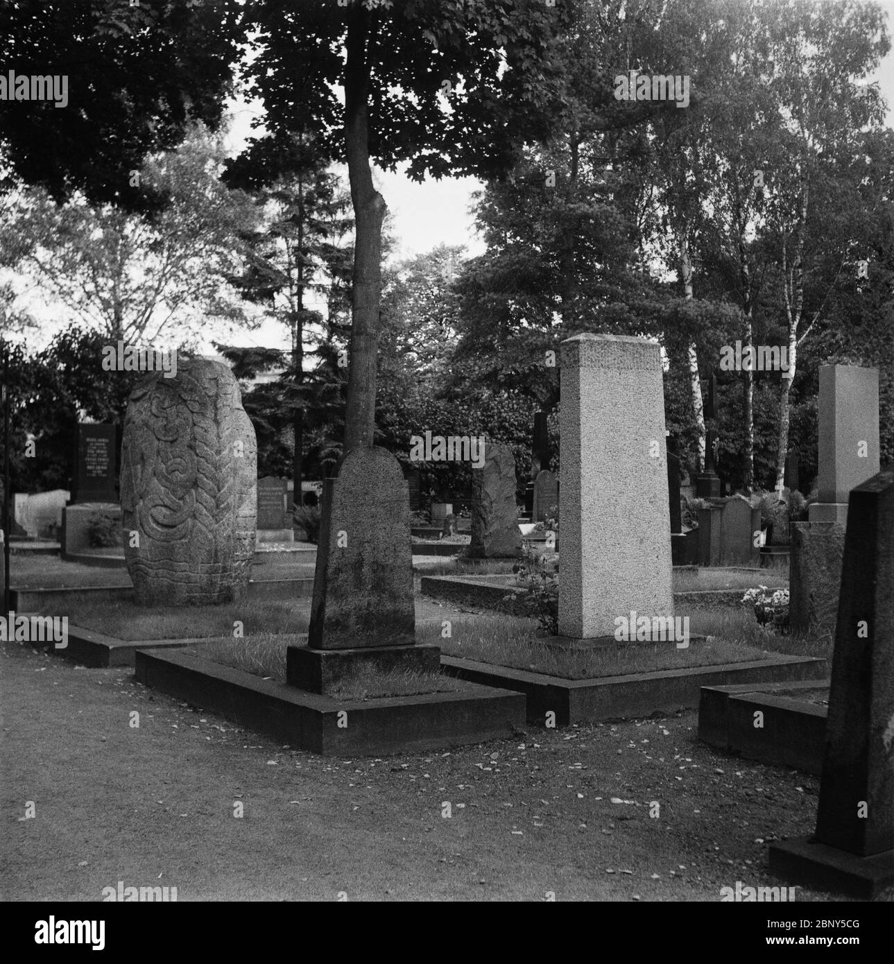 The Hietaniemi Churchyard by Archives of the Finnish Broadcasting Company Yle Stock Photo