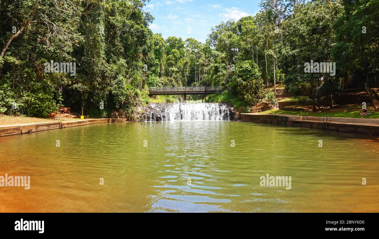 Australia, Queensland, Edmonton, A waterfall at Cairns Stock Photo Alamy