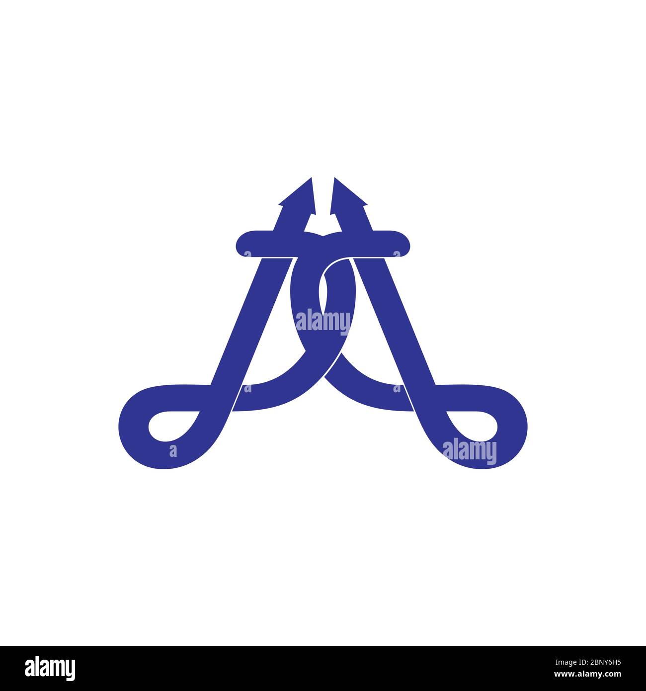 letter dd arrow linked linear logo vector Stock Vector