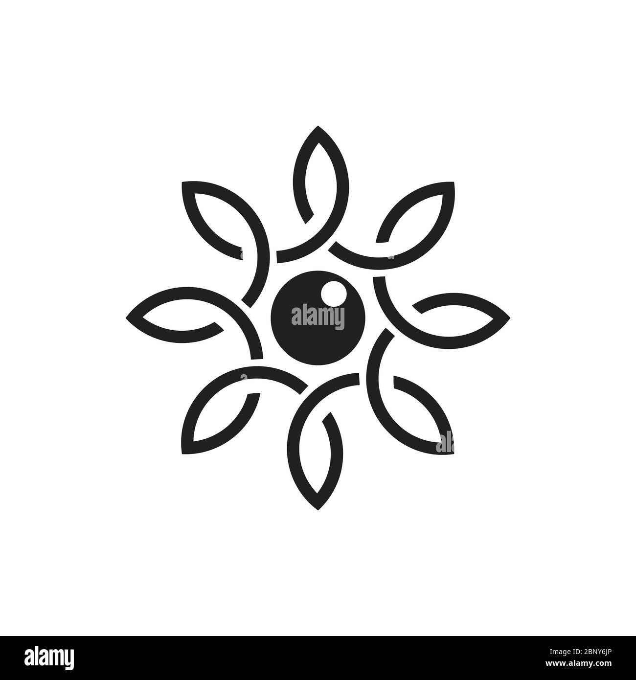 circle overlapping lines dots unique logo Stock Vector Image & Art - Alamy