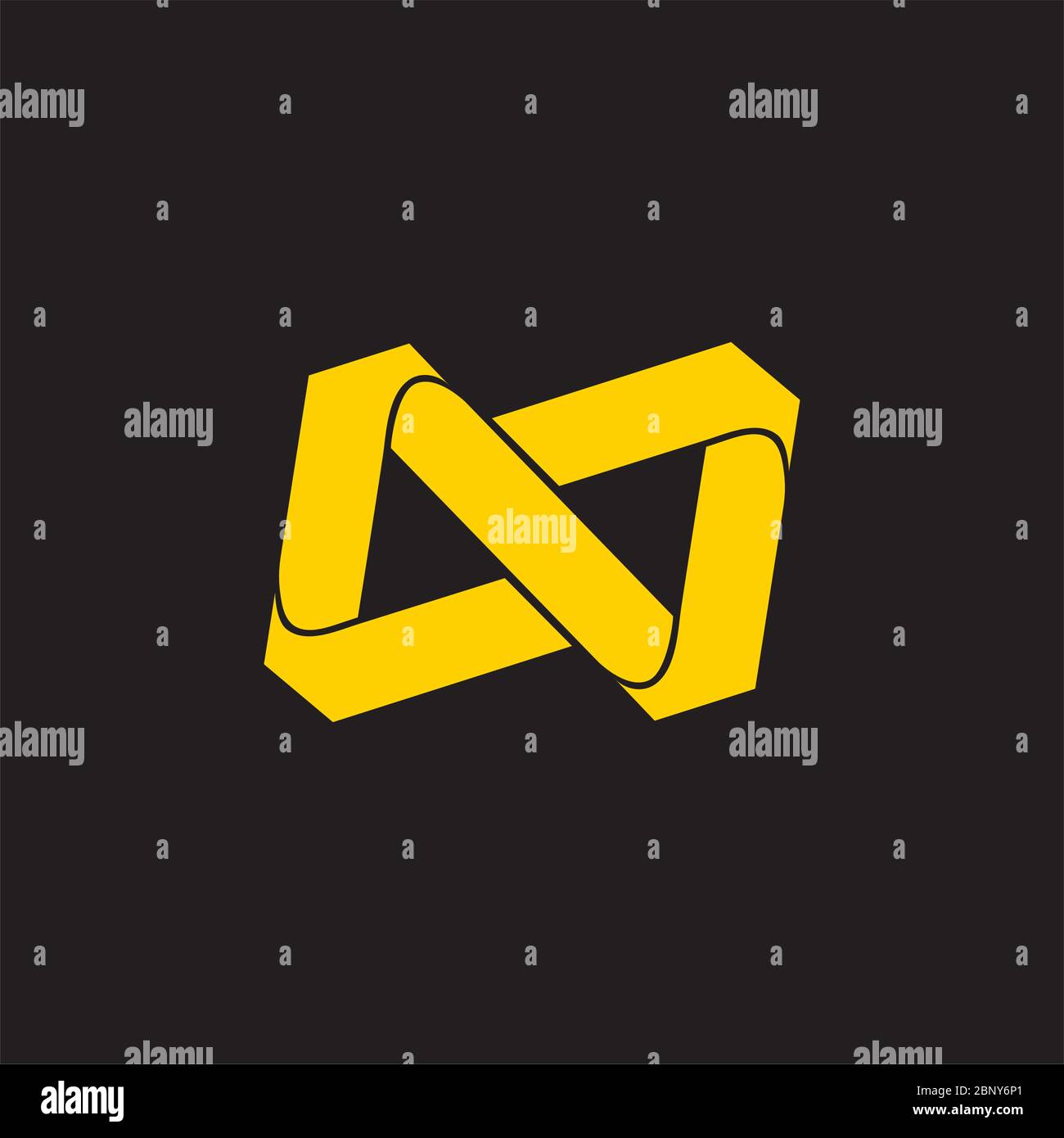 abstract linked triangle 3d logo vector Stock Vector Image & Art - Alamy