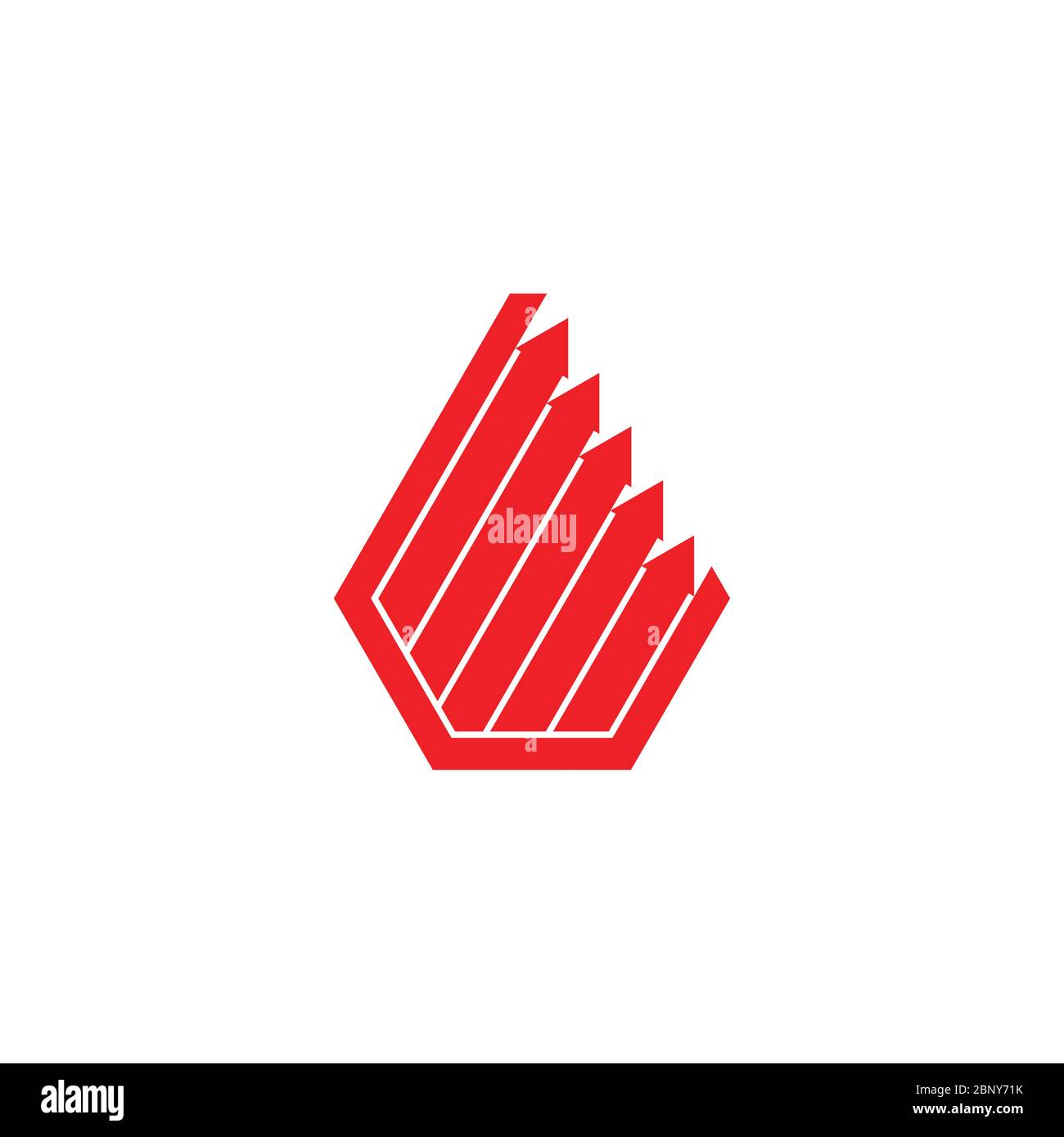 hexagonal geometric arrows up graphic symbol vector Stock Vector Image ...