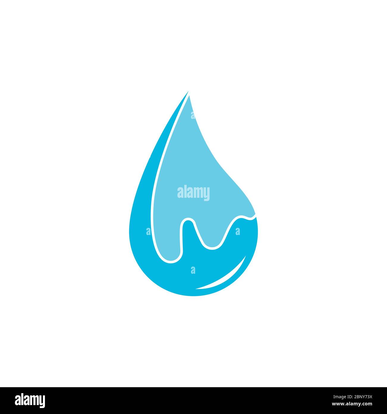 shine water drop simple curves design symbol logo vector Stock Vector