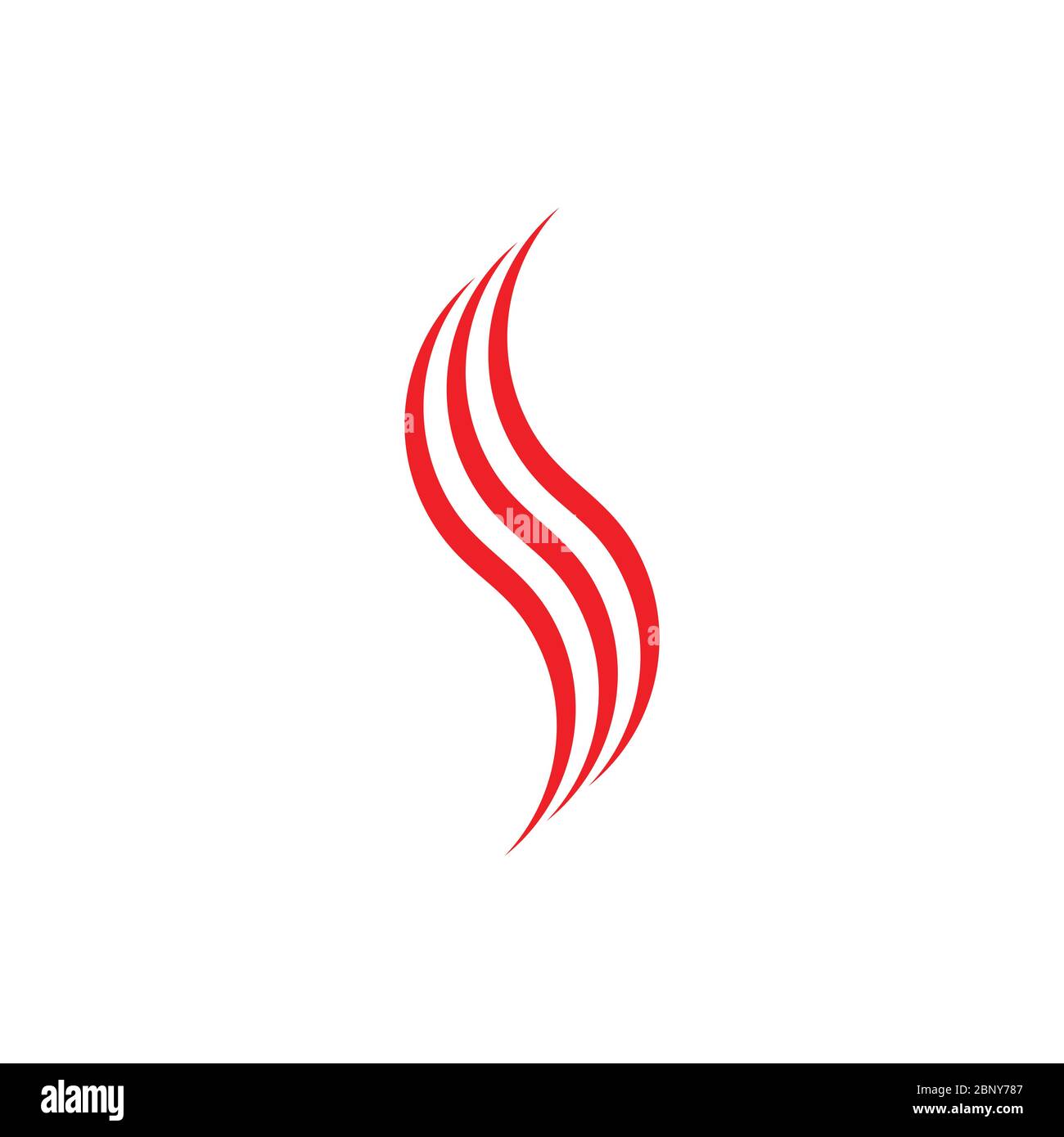 letter s smoke fire stripes curves logo vector Stock Vector