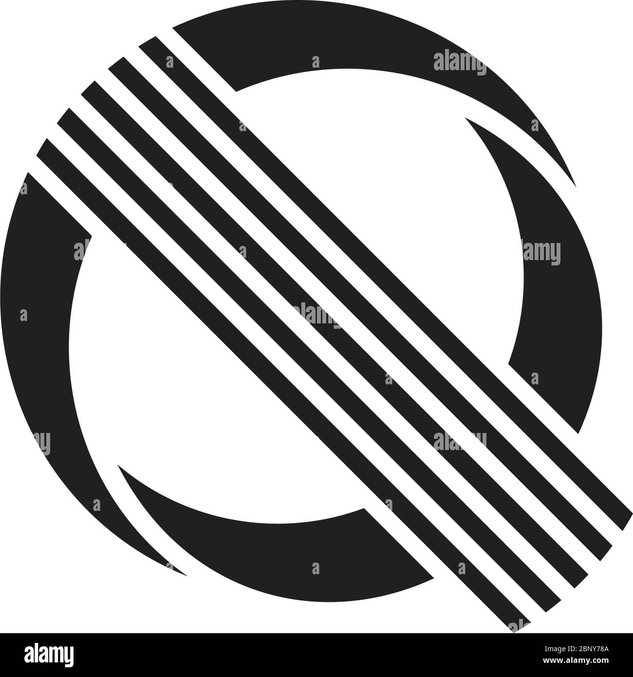 abstract letter q stripes circle 3d object logo vector Stock Vector
