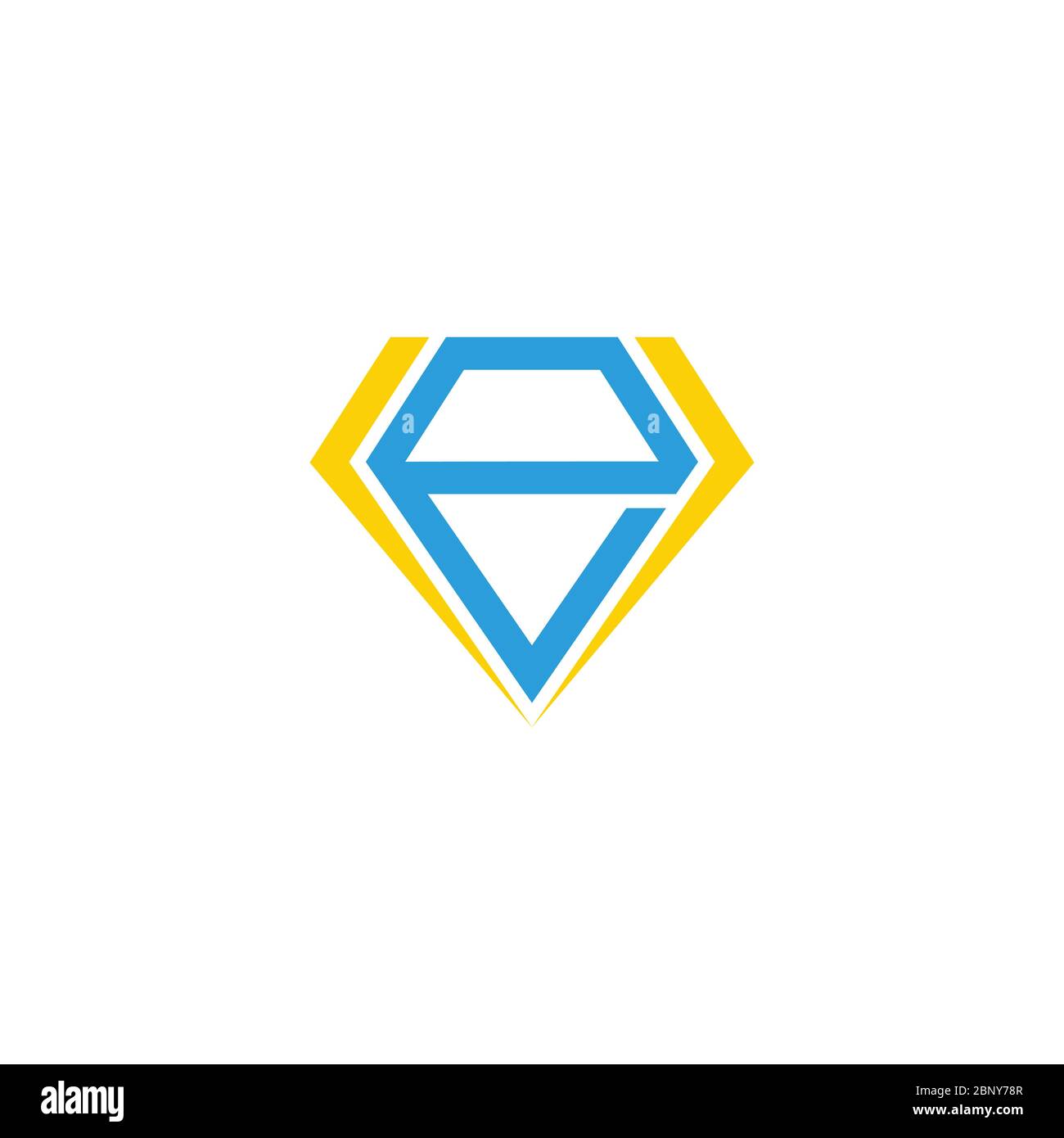 abstract letter e diamond geometric design symbol vector Stock Vector