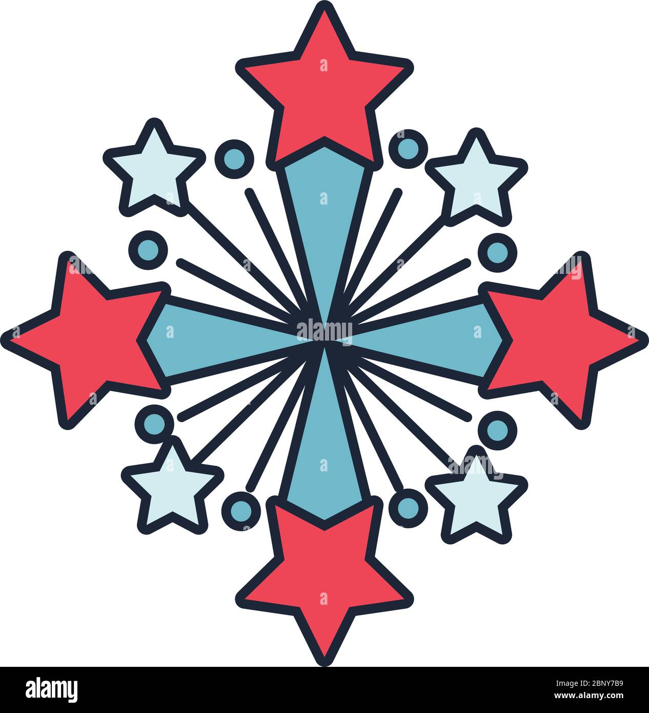 fireworks splash line and fill style icon Stock Vector Image & Art - Alamy