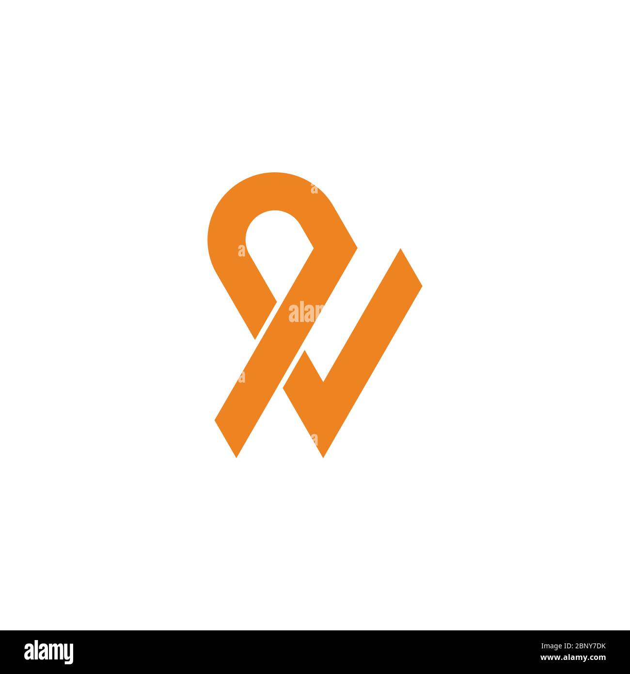 letter qv abstract linear logo vector Stock Vector