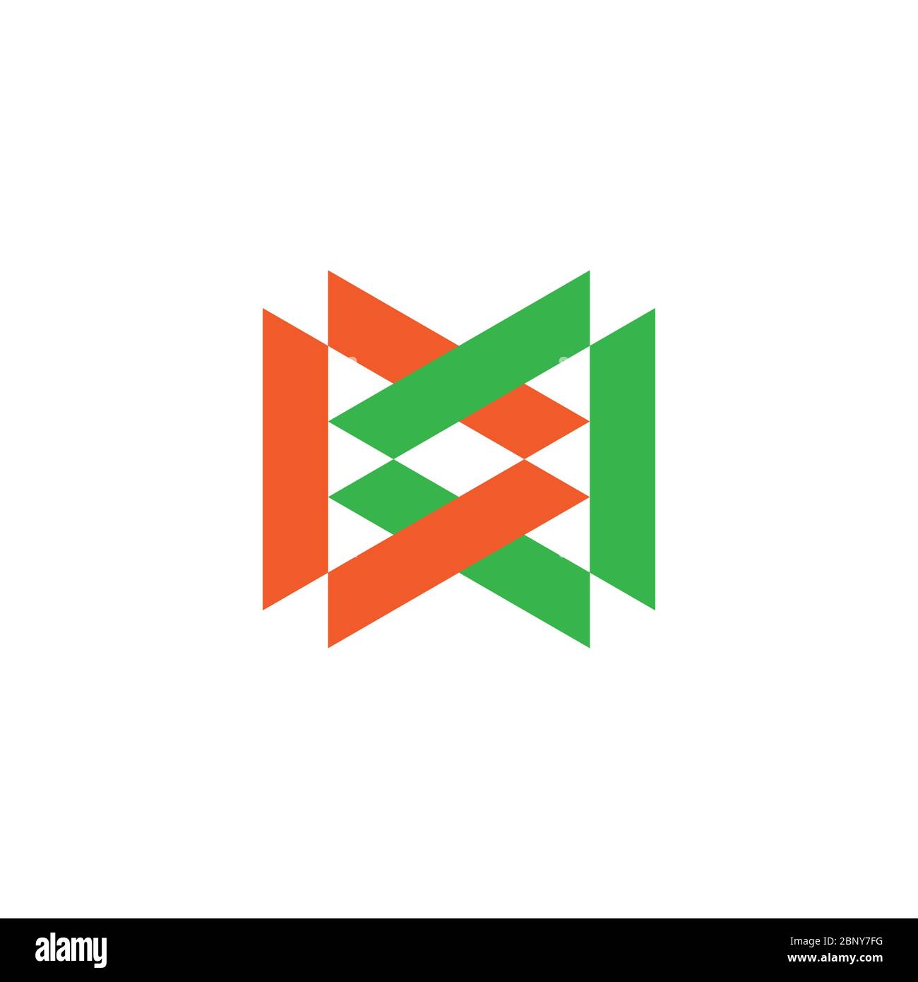 letter dd linked triangle geometric logo vector Stock Vector