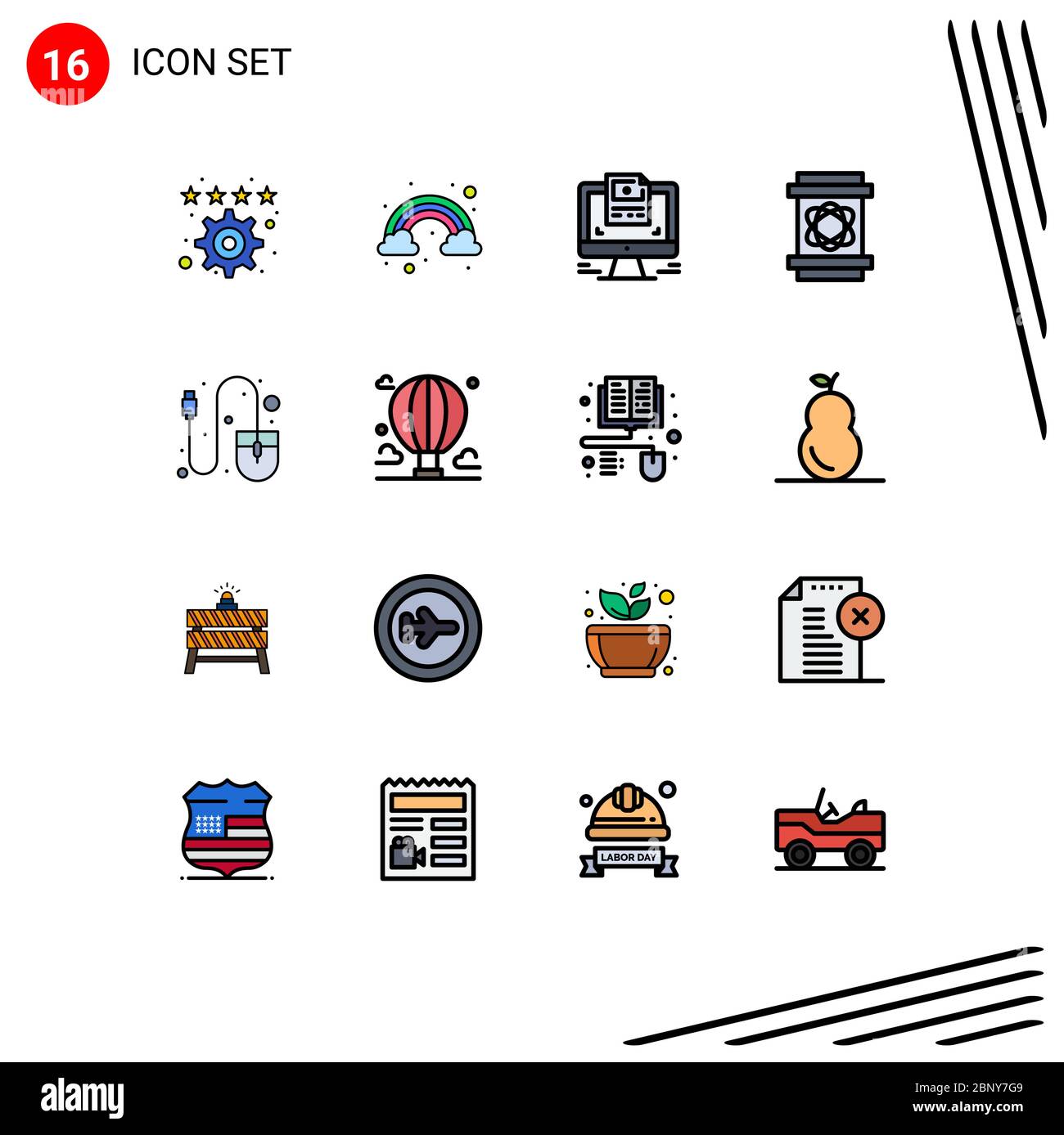 16 Creative Icons Modern Signs And Symbols Of Mouse Computer Computer Space Danger Editable Creative Vector Design Elements Stock Vector Image Art Alamy