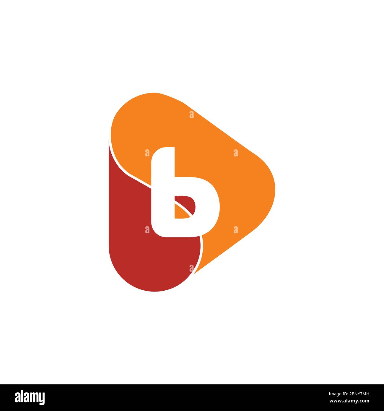 letter b triangle coffee water design logo vector Stock Vector