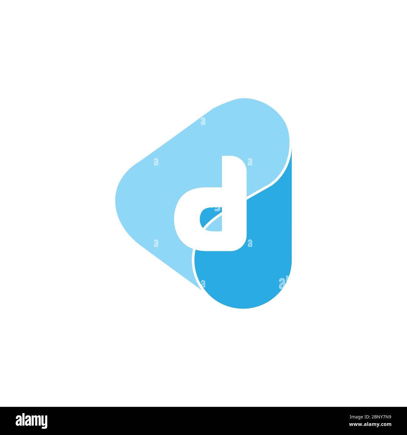 letter d triangle drop water geometric logo vector Stock Vector