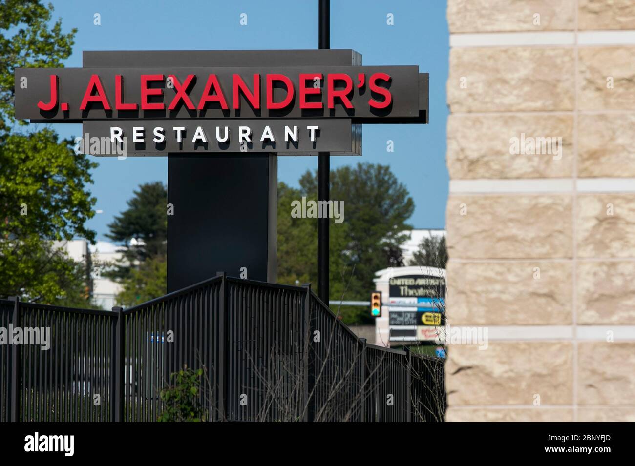 A logo sign outside of a J. Alexander's restaurant location in King of Prussia, Pennsylvania on May 4, 2020. Stock Photo