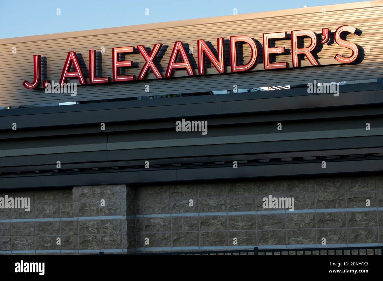 A logo sign outside of a J. Alexander's restaurant location in King of Prussia, Pennsylvania on May 4, 2020. Stock Photo