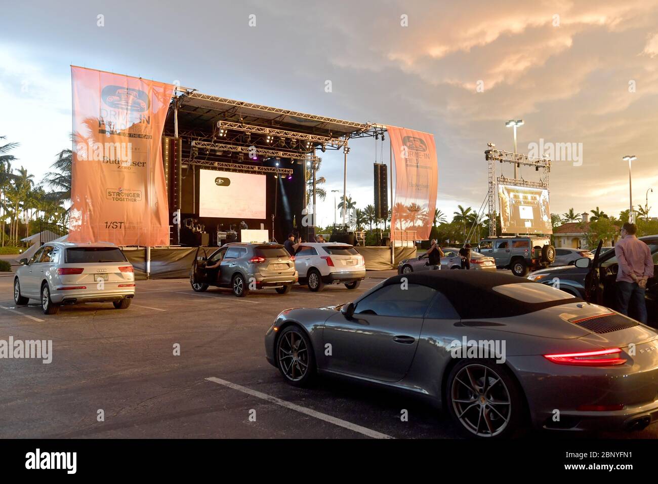 Hallandale, United States Of America. 16th May, 2020. HALLANDALE, FLORIDA - MAY 16: 1/ST Preakness at Home Drive-InFieldFest featuring live DJ set by D-Nice hosted by The Roots benefitting First Responders Children's Foundation on May 16, 2020 in Hallandale, Florida People: Atmosphere Credit: Storms Media Group/Alamy Live News Stock Photo