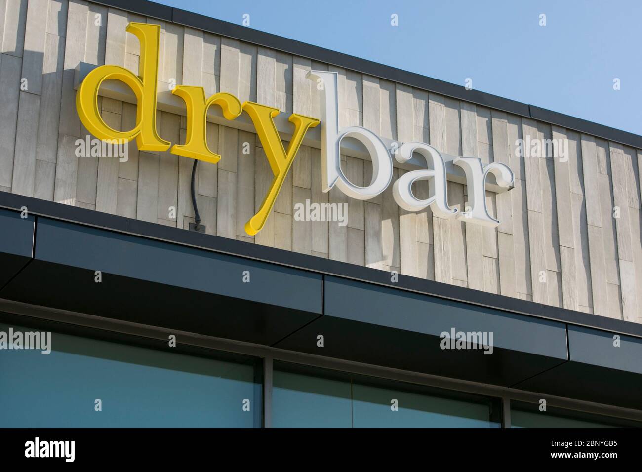 A logo sign outside of a Drybar salon location in King of Prussia, Pennsylvania on May 4, 2020. Stock Photo