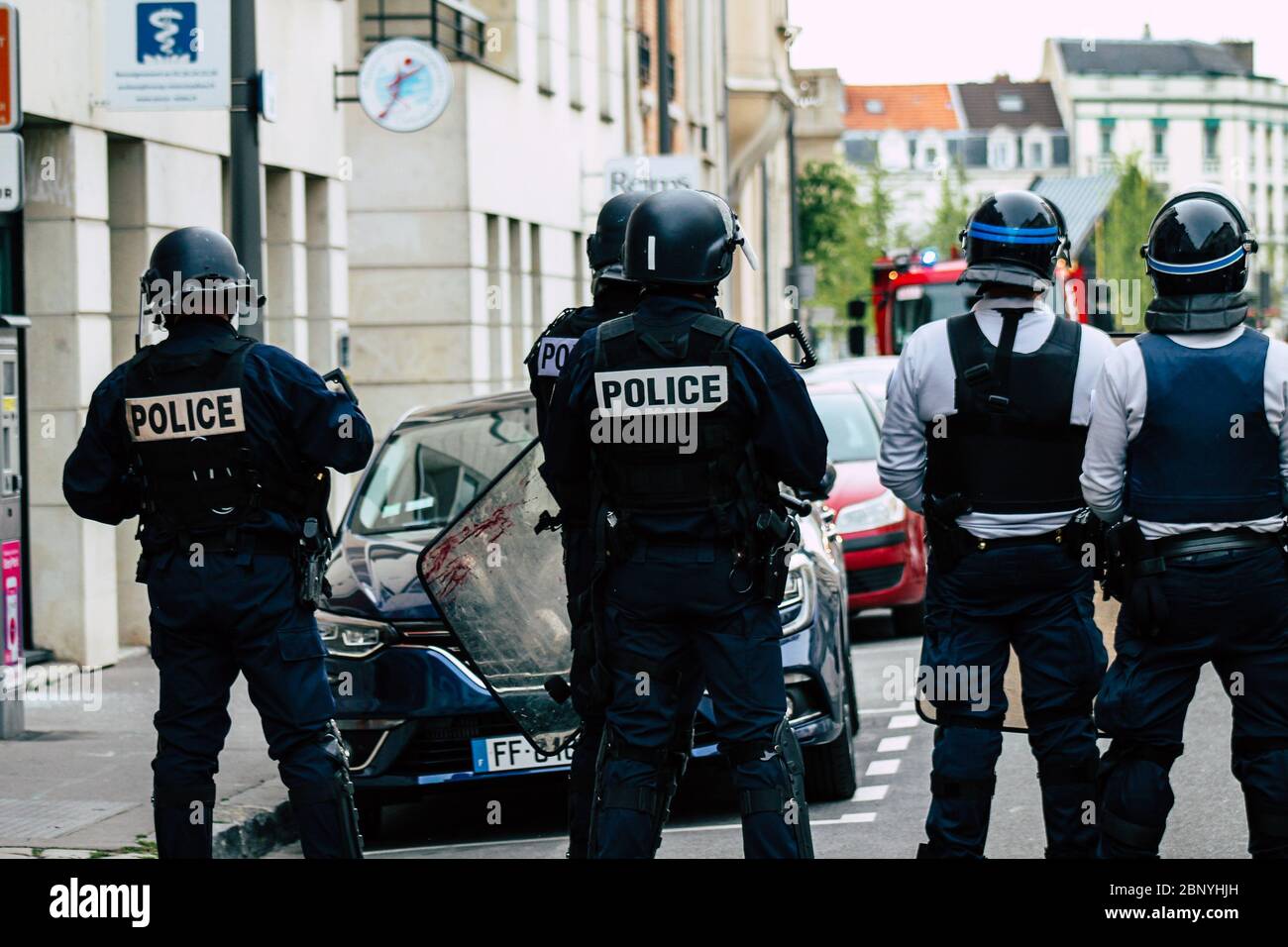 Reims France May 18, 2019 View of the French National Police in ...