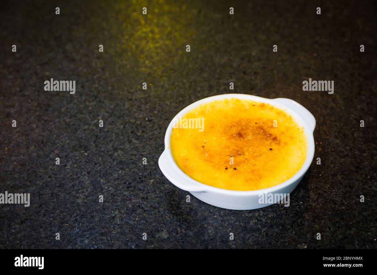 Traditional Creme Brulee, French dessert made with eggs, fresh cream