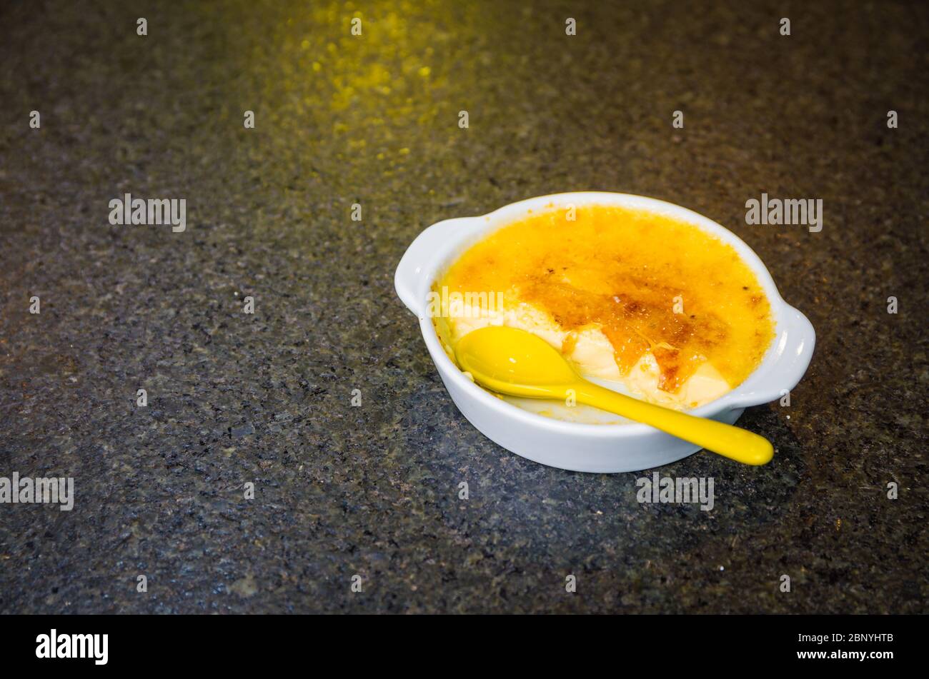 Traditional Creme Brulee, French dessert made with eggs, fresh cream