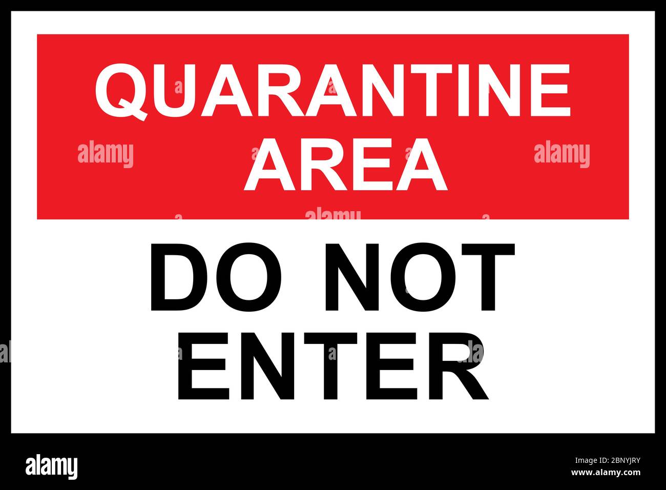 Quarantine area caution sign. Do not enter. Perfect for backgrounds