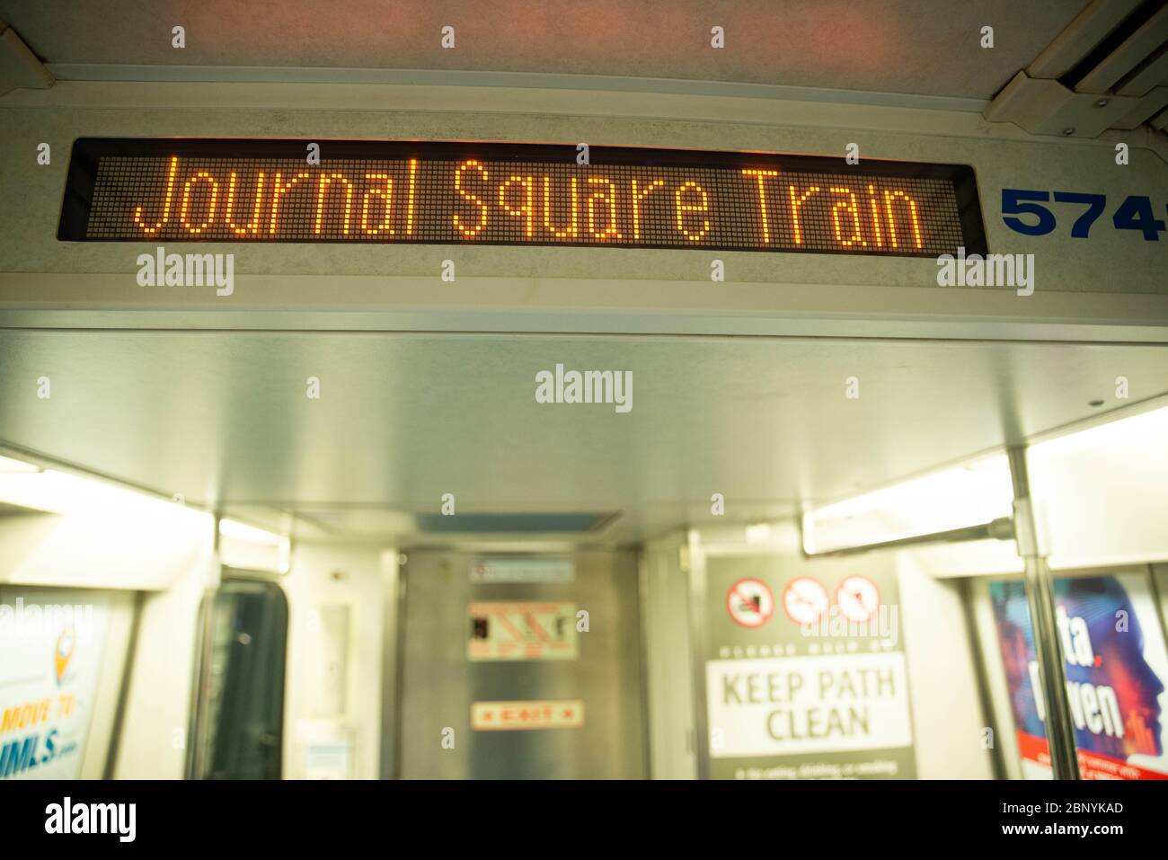 Hoboken Journal Square Path Train Stock Photo