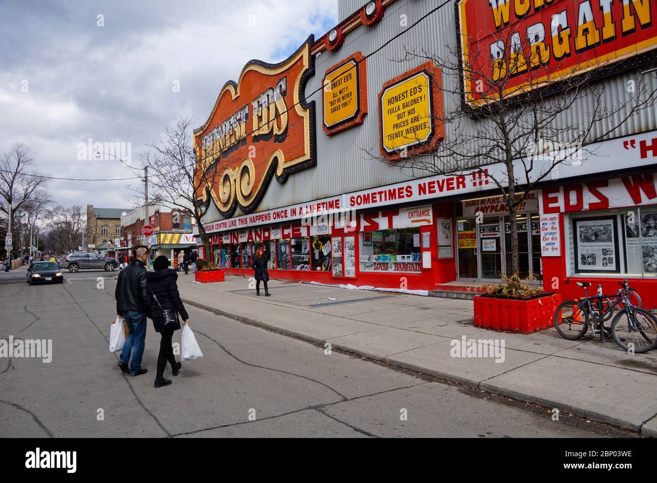 Toronto Canada - 21 March 2015 - Street scene in Toronto Ontario - Honest Eds Stock Photo