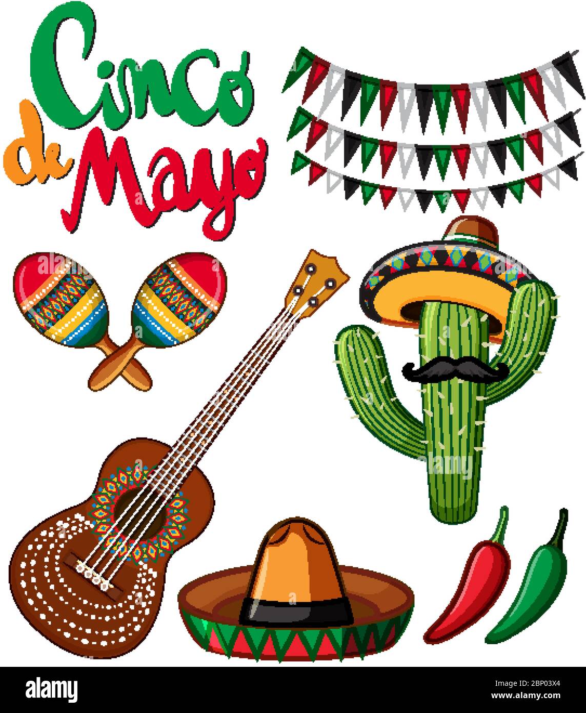 Poster design for Cinco de mayo festival illustration Stock Vector
