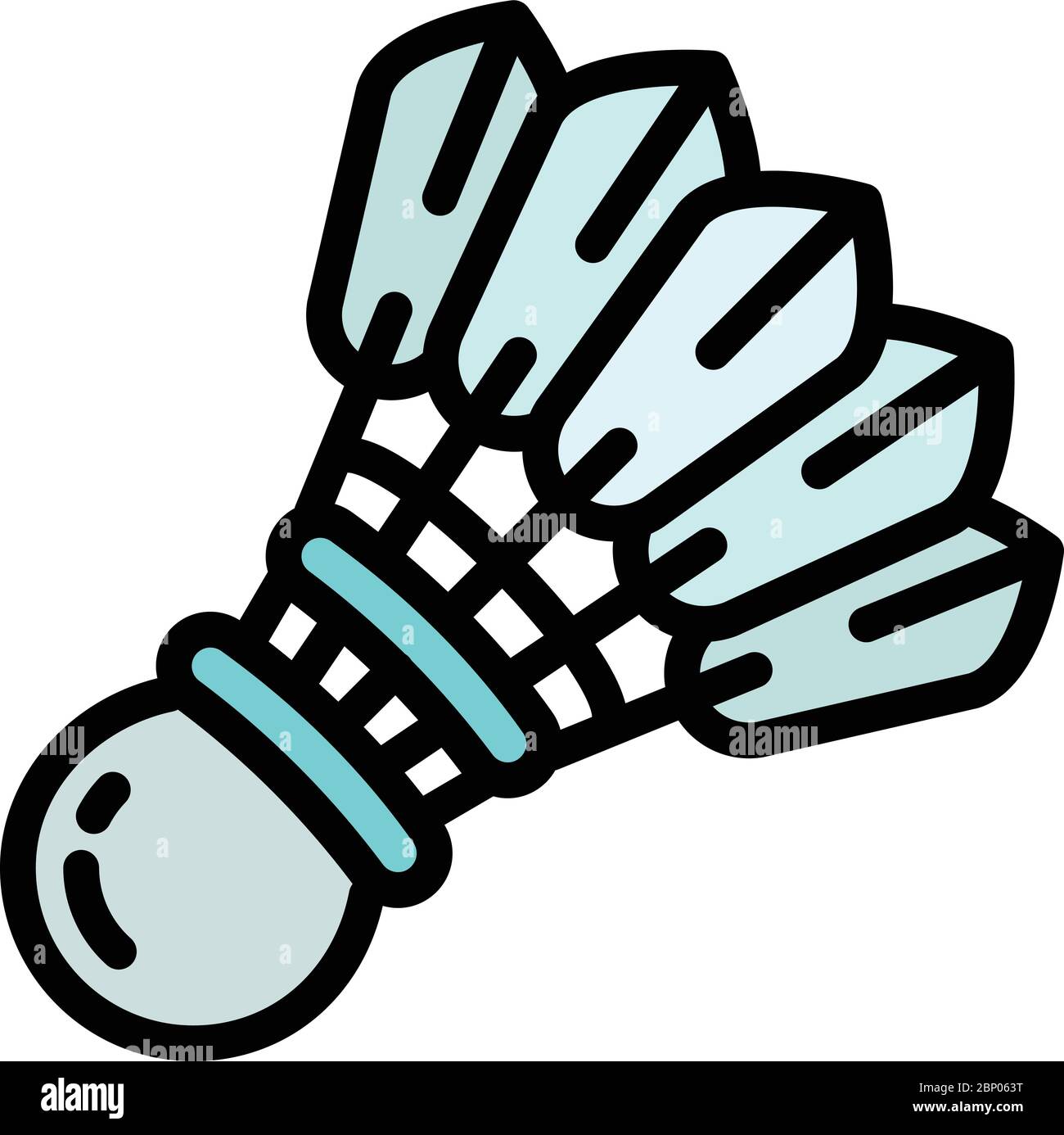 Shuttlecock icon. Outline shuttlecock vector icon for web design ...