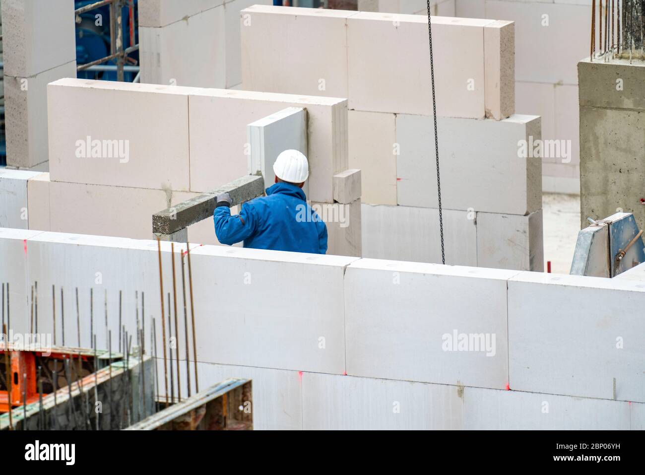 Construction site, new construction of apartment buildings, Shell ...