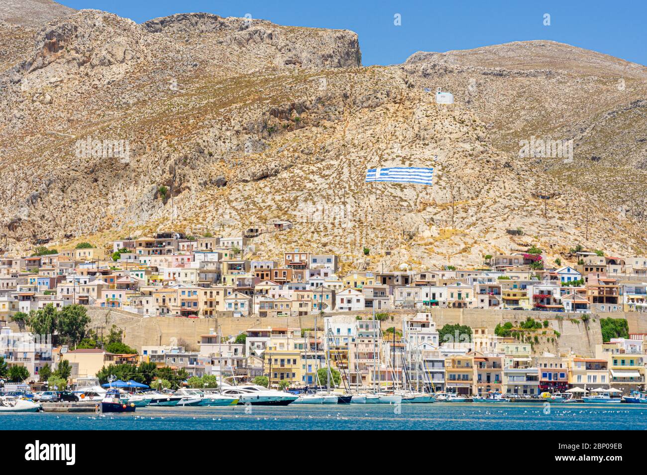 Pothia Town on the Dodecanese Island of Kalymnos, Greece Stock Photo