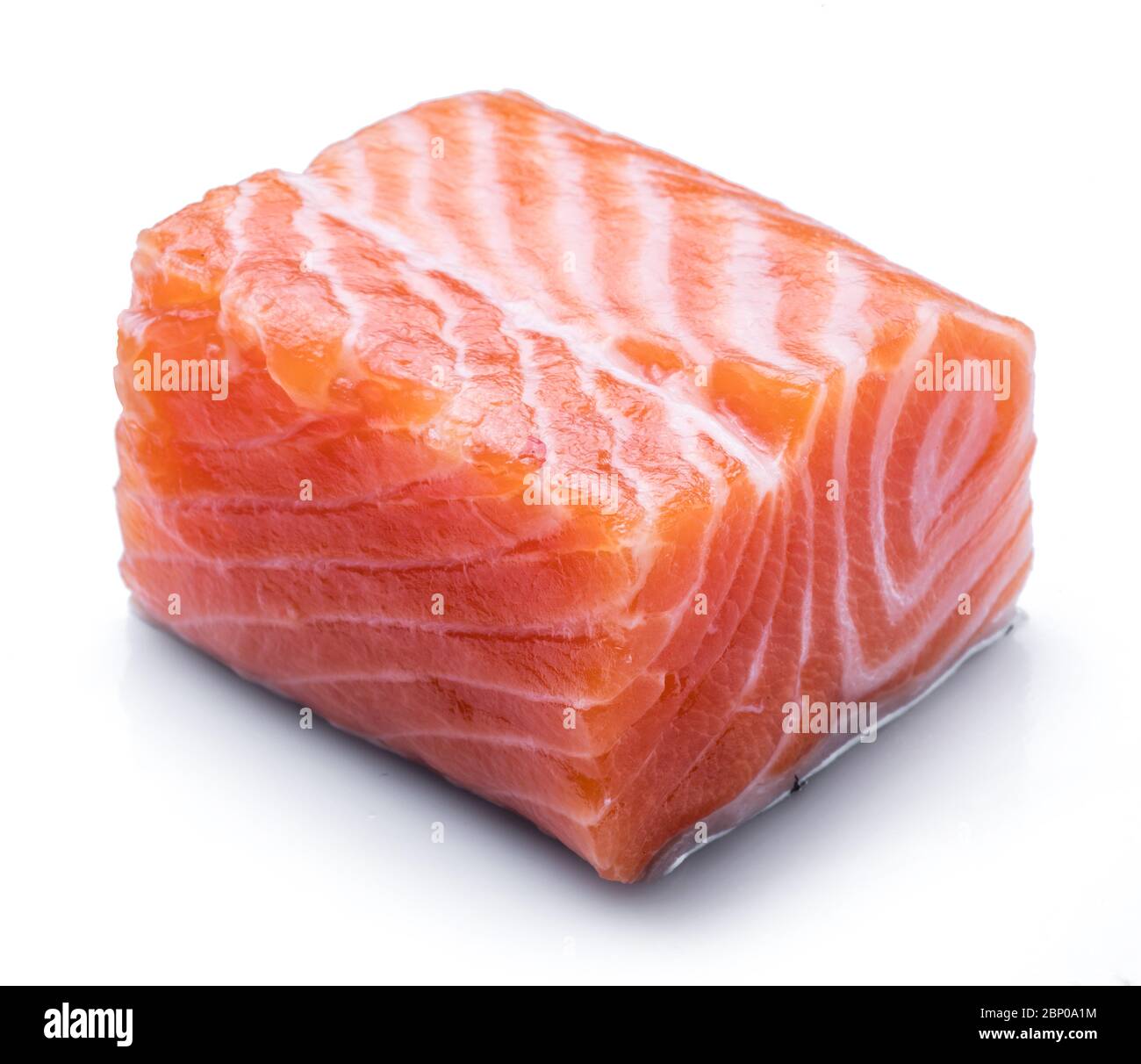 Fresh raw salmon fillet isolated on white background Stock Photo - Alamy