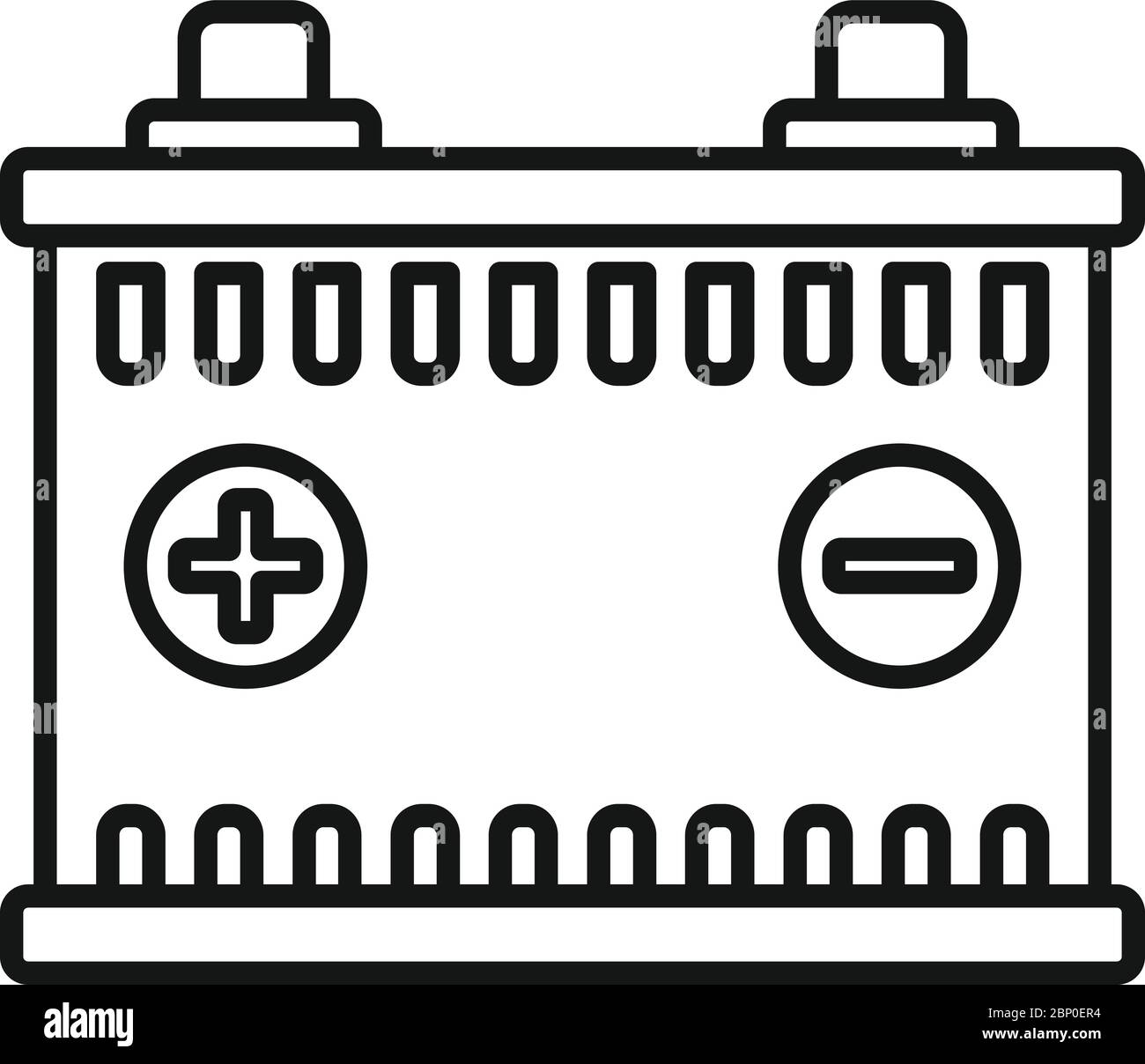 Car battery icon. Outline car battery vector icon for web design isolated  on white background Stock Vector Image & Art - Alamy