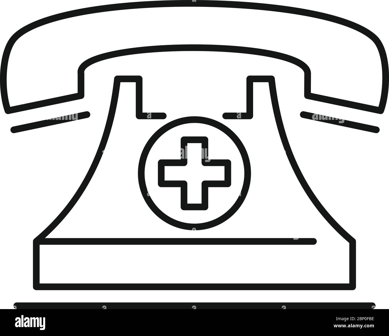 Medical hot call line icon. Outline medical hot call line vector icon ...