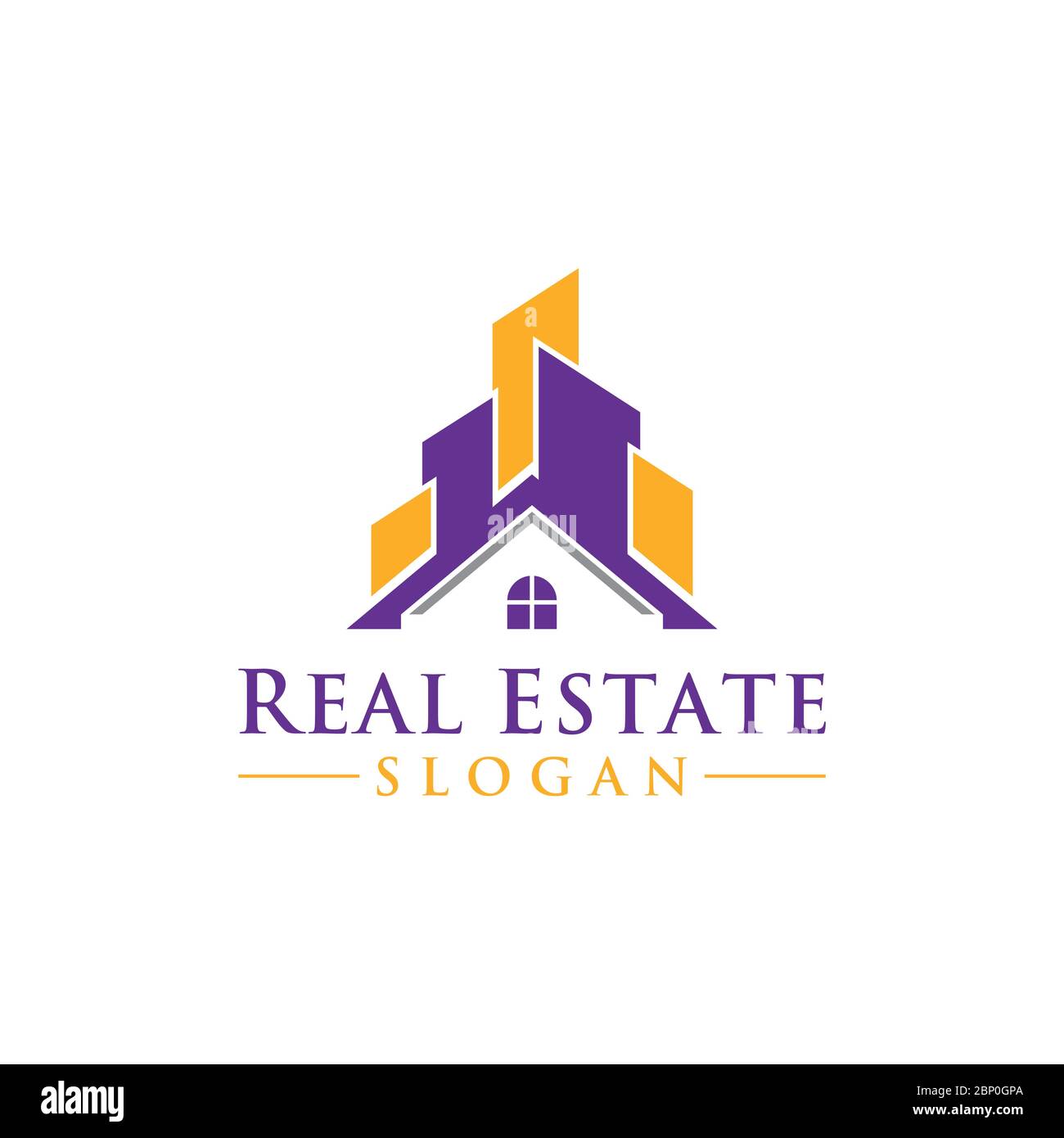 Real Estate vector logo design template. House abstract concept icon. Stock Vector