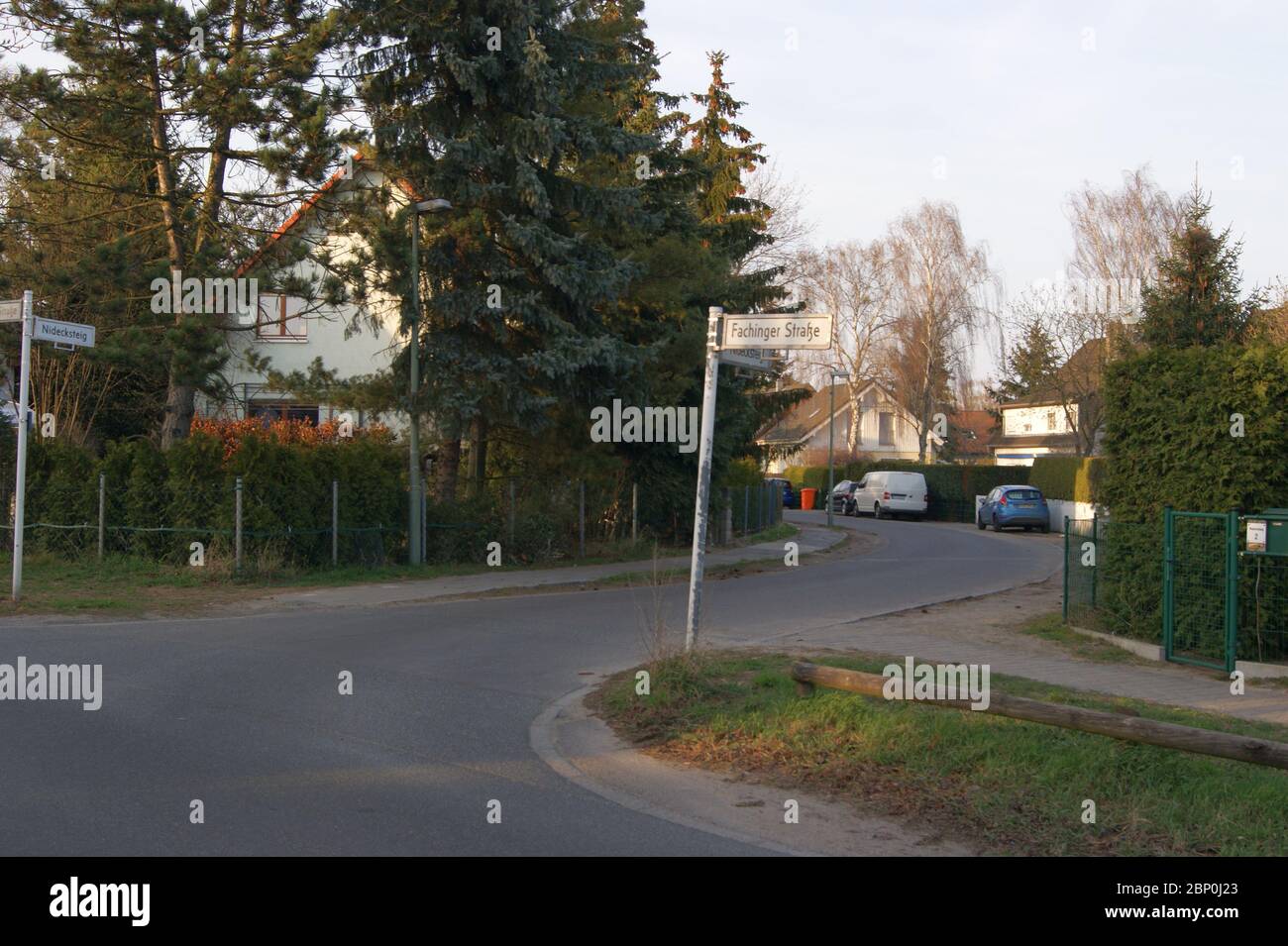 Die Straße Niedecksteig g in Berlin-Spandau. Stock Photo