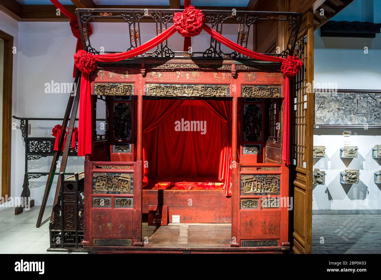 Ancient Chinese wooden bed in Imperial Examination in ancient China, in