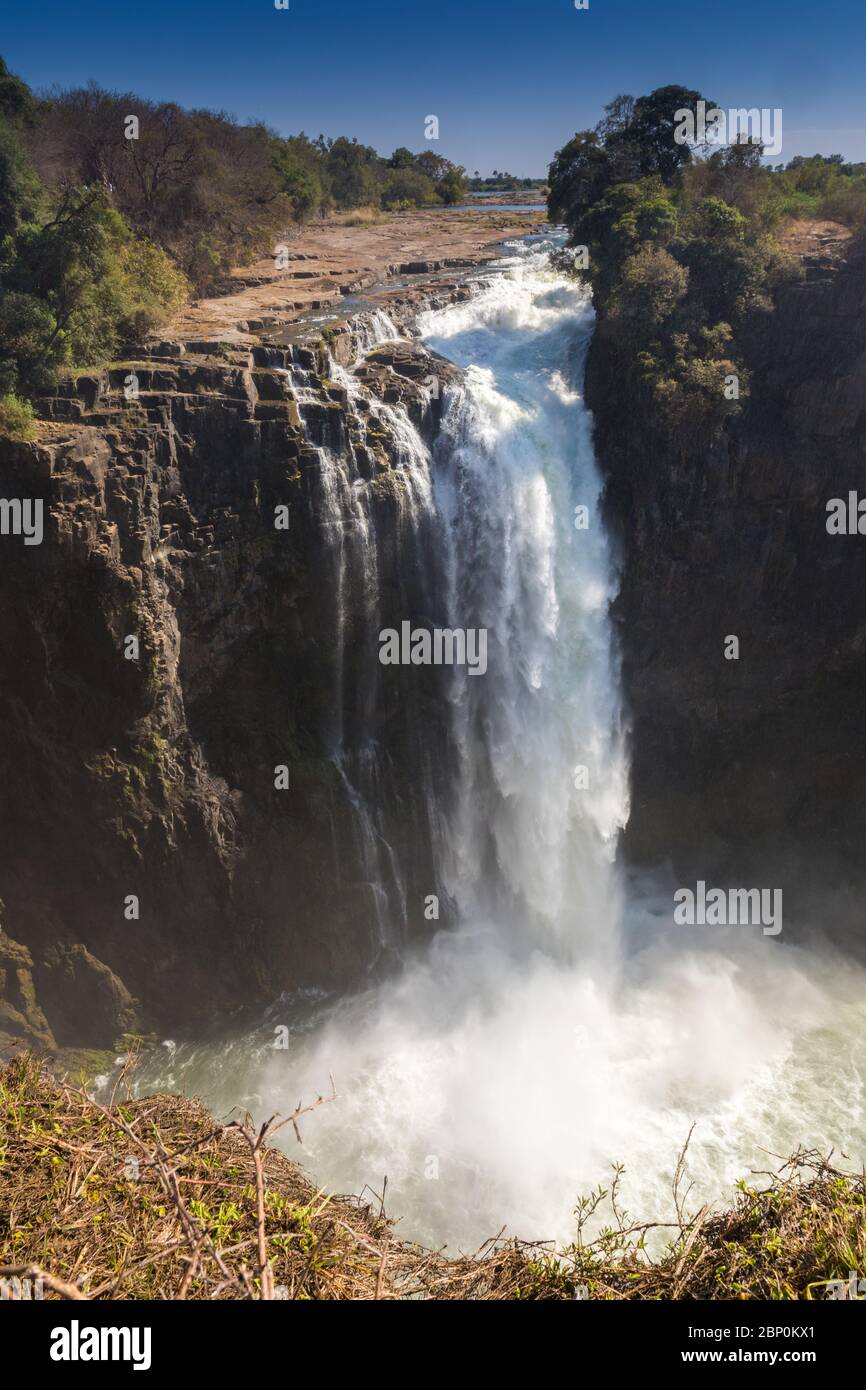 Victoria falls in September, Zimbabwe Stock Photo