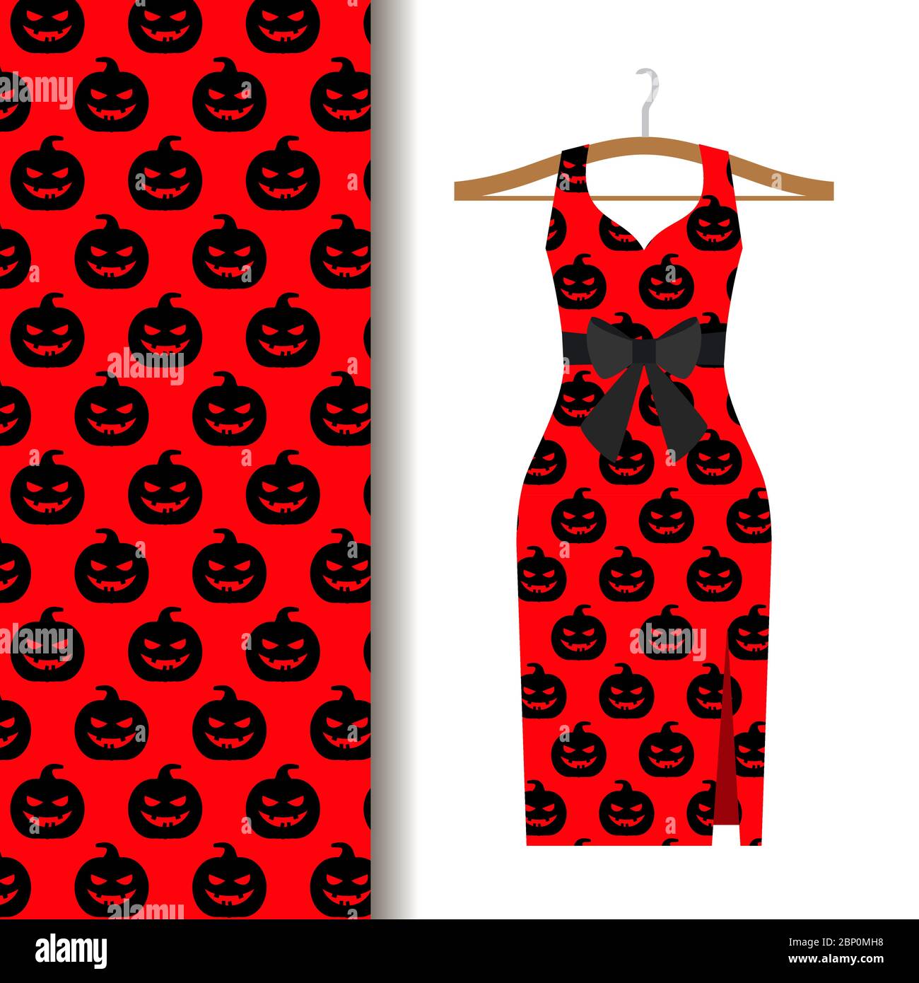 Pumpkin Halloween Print Pattern Dress