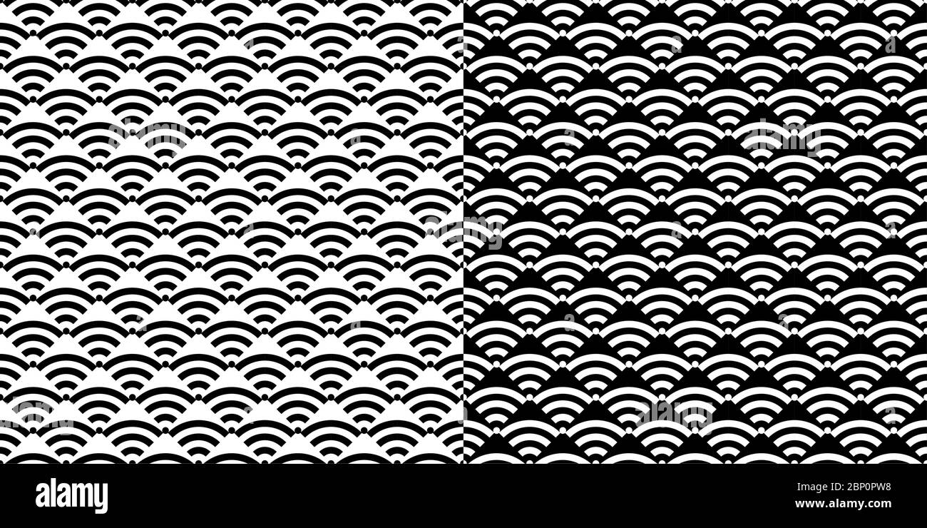 Black And White Seamless Abstract Pattern Vector Illustration Stock ...