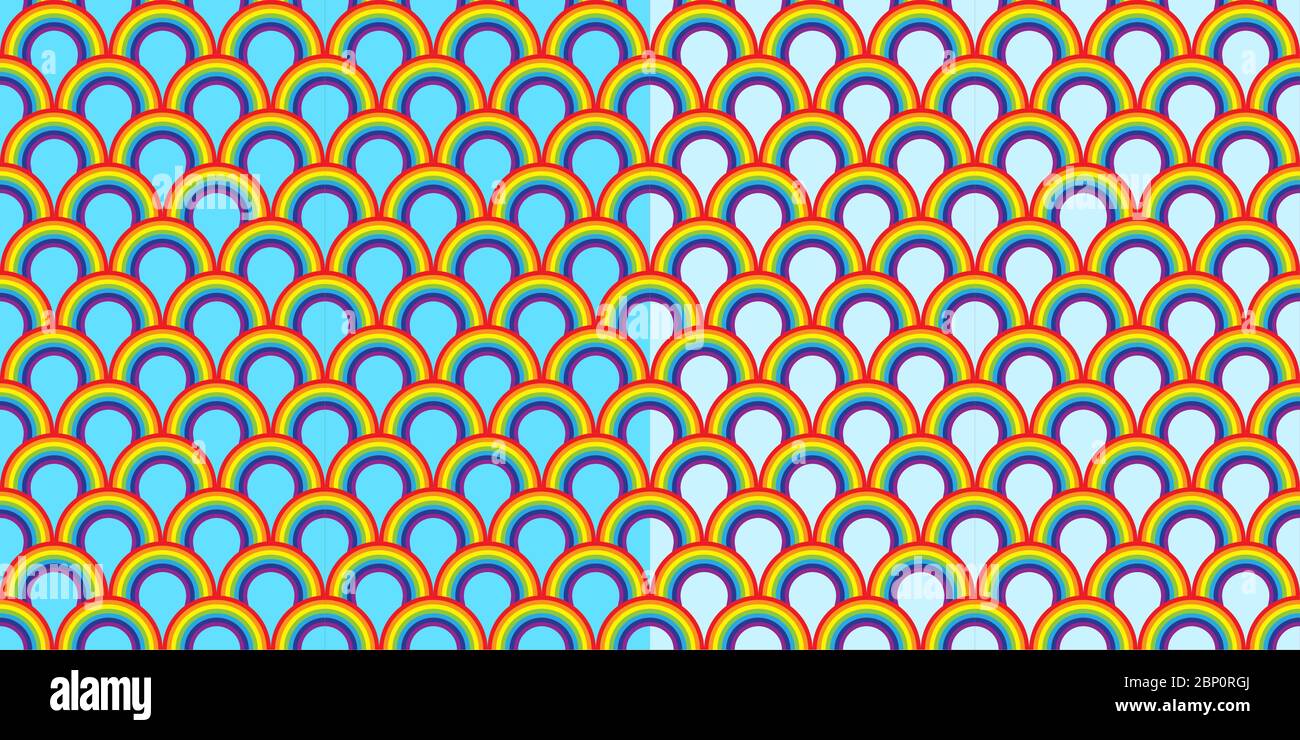 Rainbow Seamless Abstract Pattern Vector Illustration Art Stock Vector