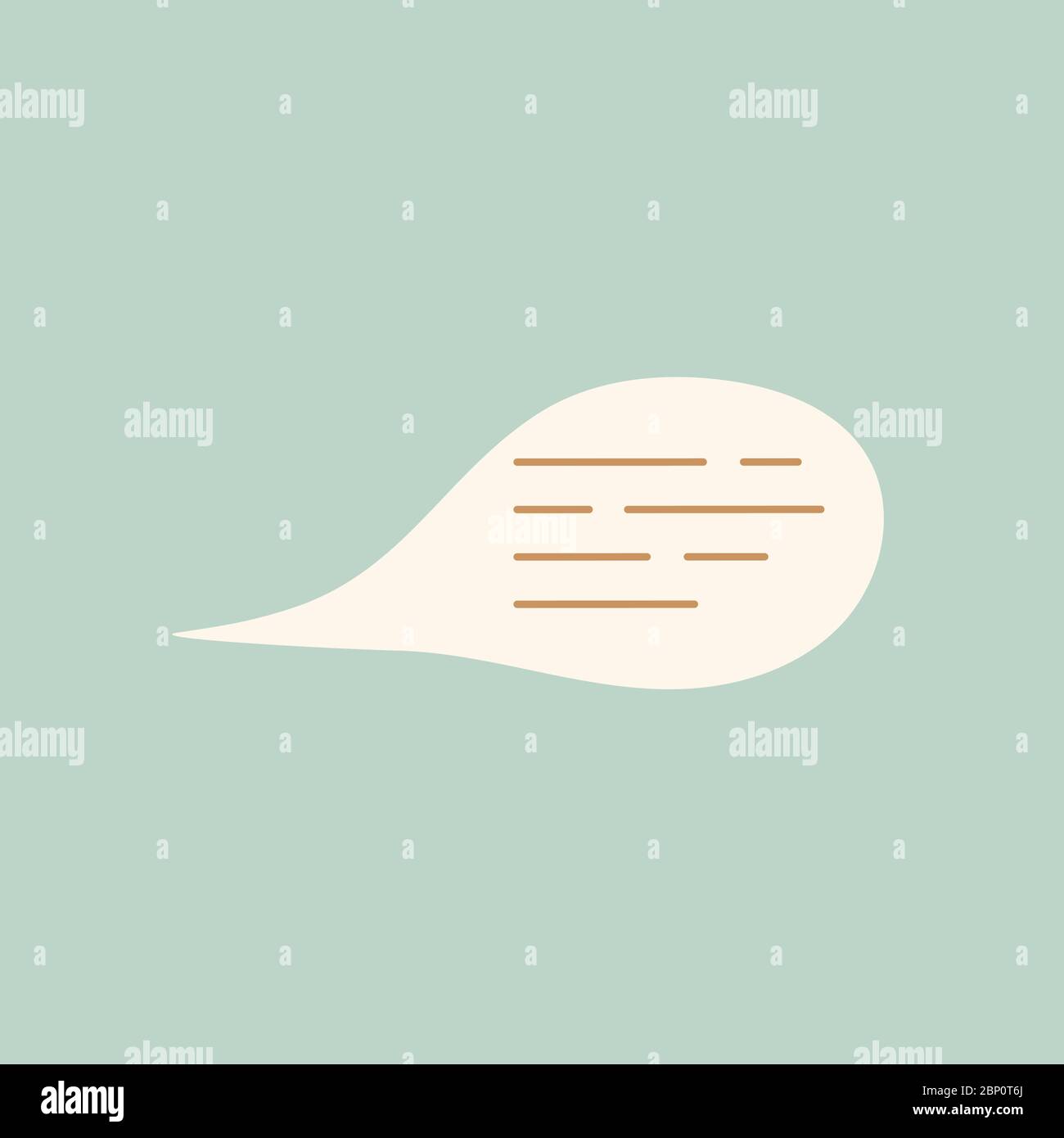 Speech Bubble. Thoughts in a head, chatting. Speech cloud. Flat vector illustration Stock Vector