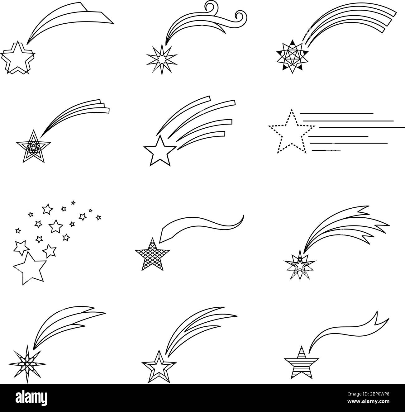 Concept shooting star background Black and White Stock Photos & Images Alamy