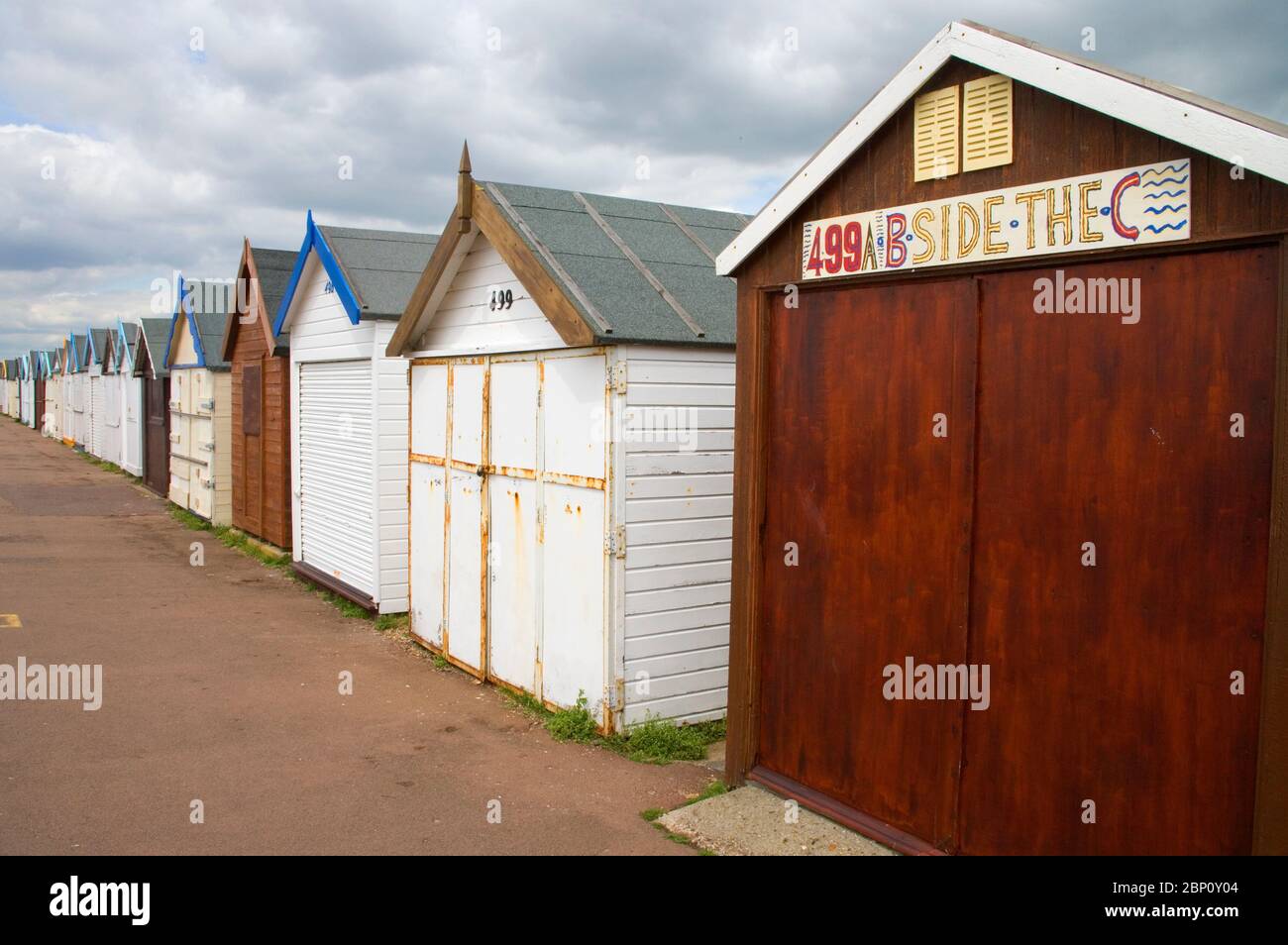 beach huts at shoeburyness on the essex coast Stock Photo Alamy