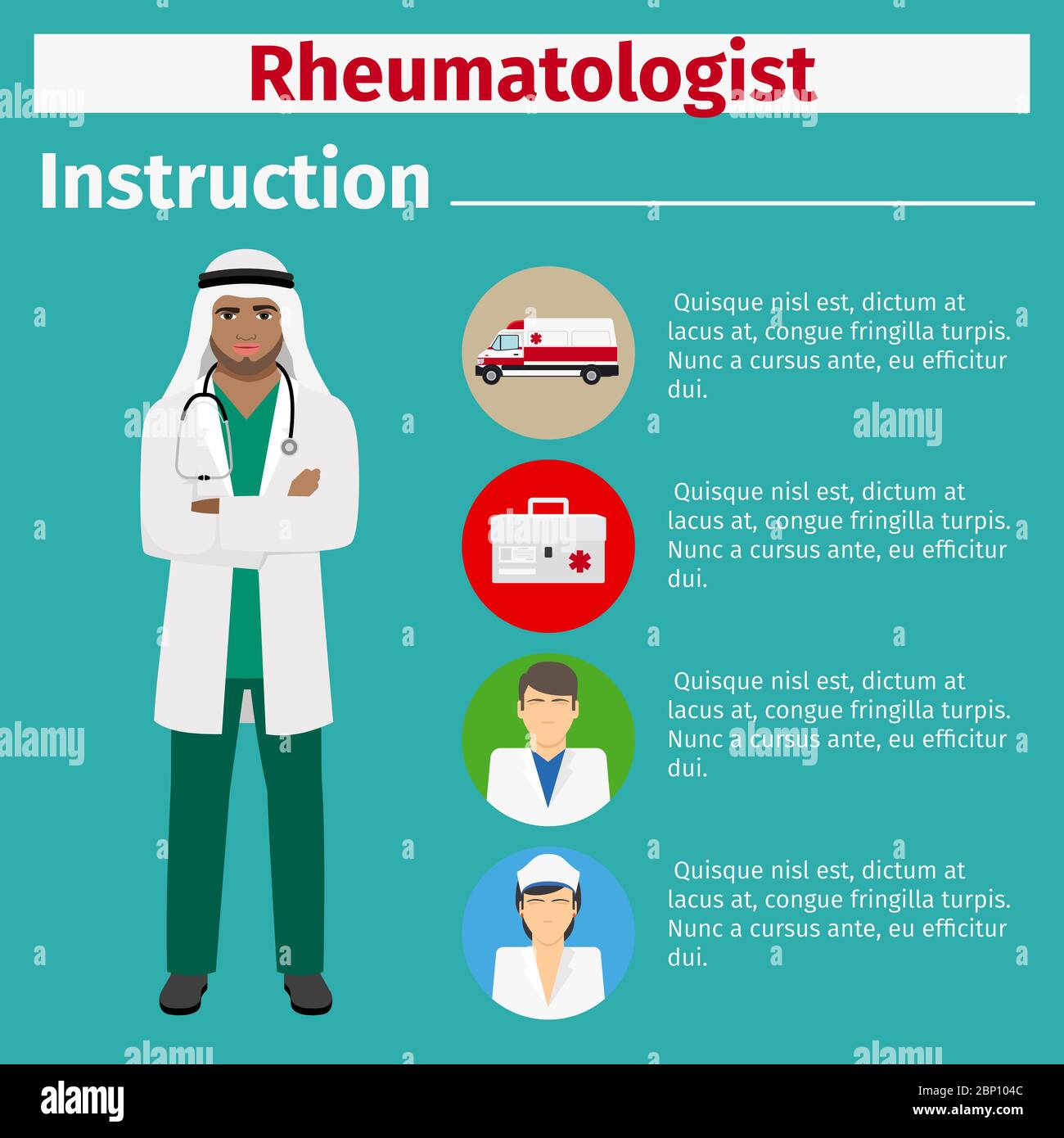 Medical equipment instruction manuals with icons for rheumatologist