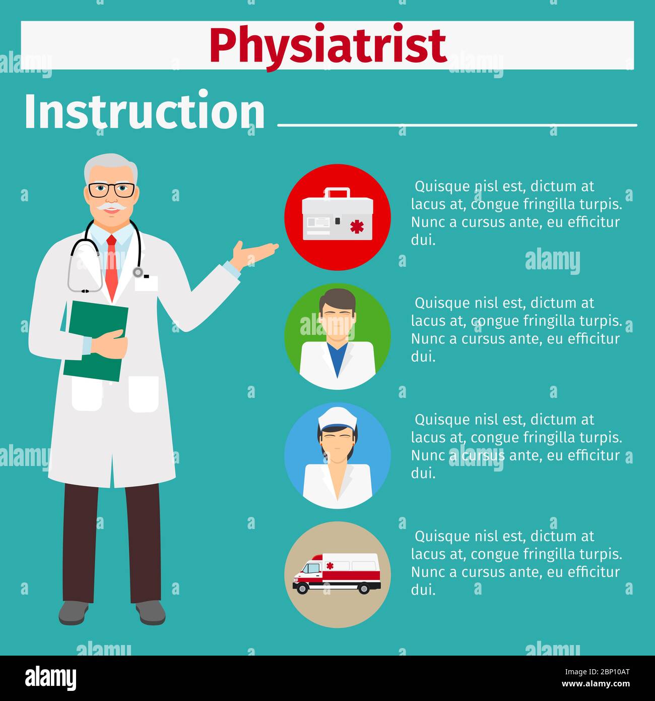 Medical equipment instruction manuals with icons for physiatrist