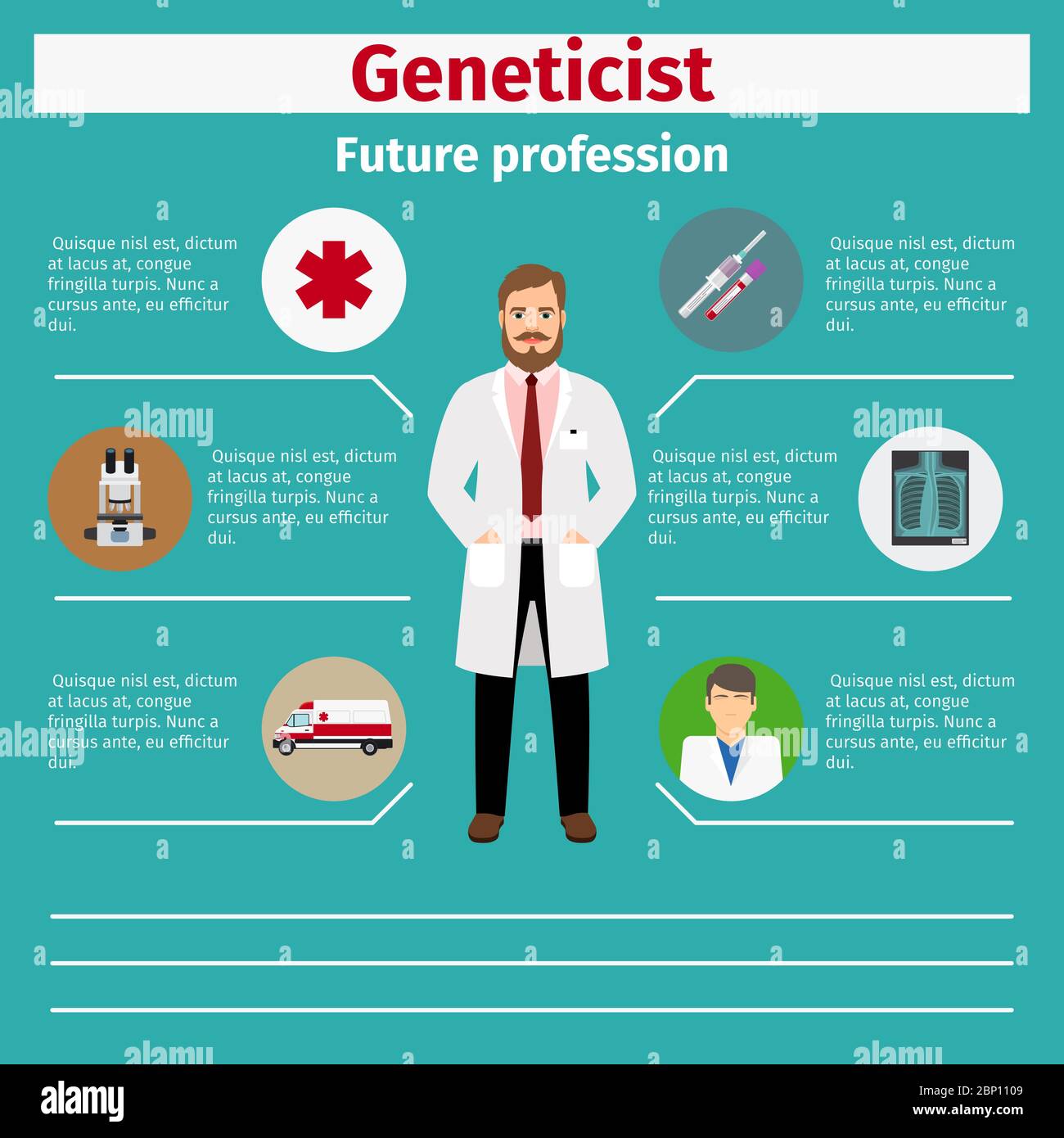 Future profession infographic for students, vector